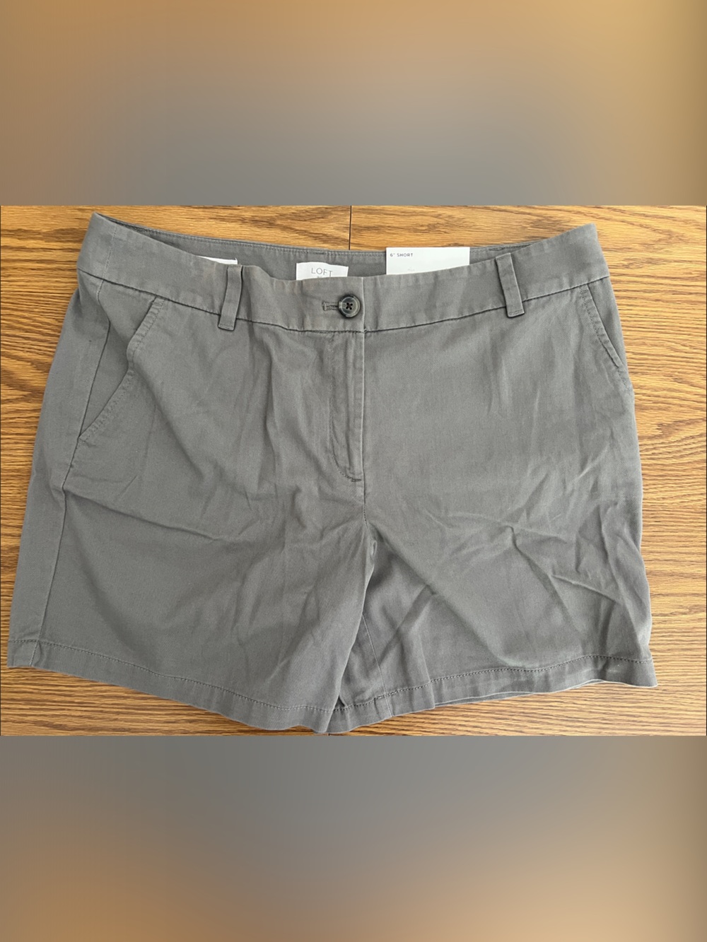 NWT LOFT Outlet Steel Gray Women's Tailored Shorts Size 12